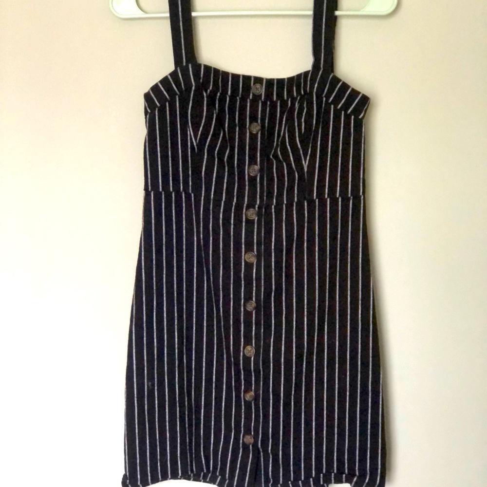 hollister black and white striped dress
